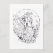 ムーンフェアリー カラーリングポストカード ポストカード (正面)