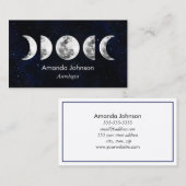 ムーンフェイズアストロロジーヨガホリスティックヒーラー 名刺 (正面/裏面)