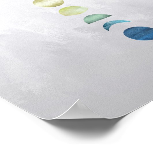 ムーンフェイズウォールアート ポスター (角)