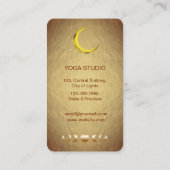 ムーンフェイズクレセント神秘的ホリスティックタロット金ゴールド 名刺 (裏面)