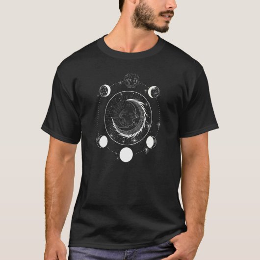 ムーンフェイズサンシテリア銀河系宇宙 Tシャツ (正面)