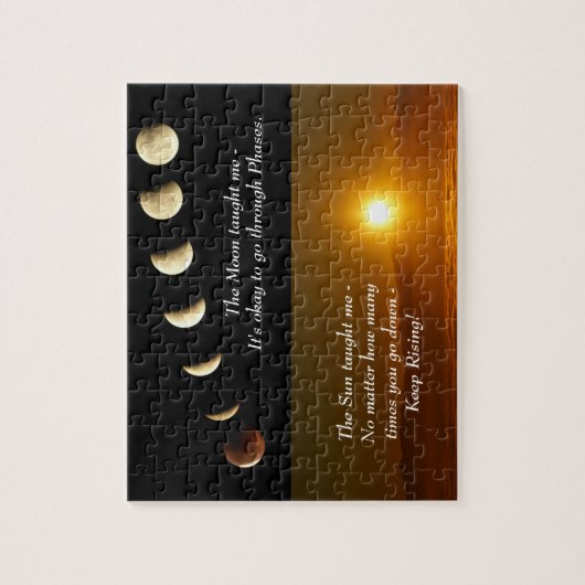 ムーンフェイズサンライズ感動的引用文 ジグソーパズル (縦)
