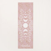 ムーンフェイズシアルスタズロータスラインスケッチ ヨガマット (裏面)