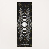 ムーンフェイズシアルスタズロータスラインスケッチ ヨガマット (正面)