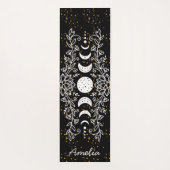 ムーンフェイズシアルスタズロータスラインスケッチ ヨガマット (裏面)