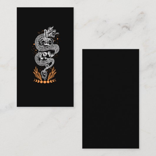 ムーンフェイズスネークスカルソードオカルト 名刺 (正面/裏面)