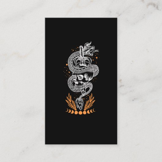 ムーンフェイズスネークスカルソードオカルト 名刺 (正面)