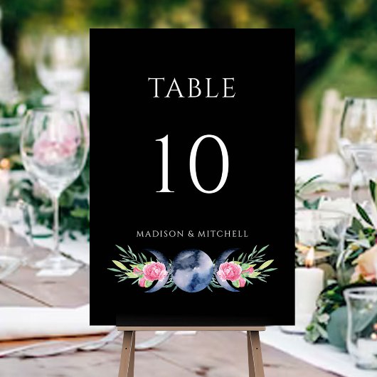 ムーンフェイズピンクローゼズフローラ形而上学的結婚な テーブルナンバー