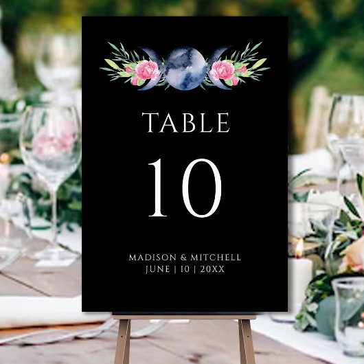 ムーンフェイズピンクローゼズフローラ形而上学的結婚な テーブルナンバー