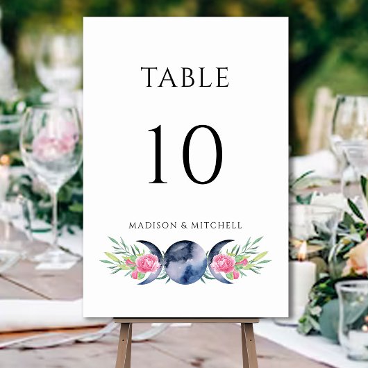 ムーンフェイズピンクローゼズフローラ形而上学的結婚な テーブルナンバー