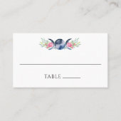 ムーンフェイズピンクローゼズフローラ形而上学的結婚な プレイスカード (正面)