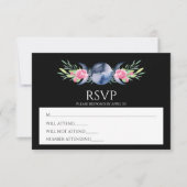 ムーンフェイズピンクローゼズフローラ形而上学的結婚な 出欠カード (正面)