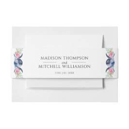 ムーンフェイズピンクローゼズフローラ形而上学的結婚な 招待状ベリーバンド