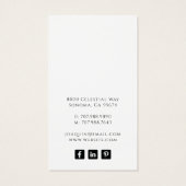 ムーンフェイズブルーイヤリングジュエリーディスプレイカード (裏面)