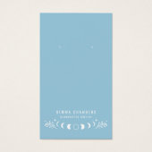 ムーンフェイズブルーイヤリングジュエリーディスプレイカード (正面)