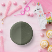 ムーンフェイズモスグリーン紙プレート – カスタマイズ可能 ペーパーボウル (パーティー)