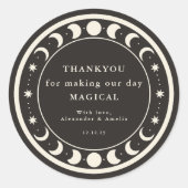 ムーンフェイズboho天体結婚式の引き出物 サンキュー ラウンドシール (正面)