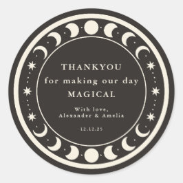 ムーンフェイズboho天体結婚式の引き出物 サンキュー ラウンドシール