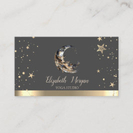 ムーンフェザー金ゴールドスターズヨガスタジオ 名刺