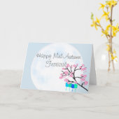 ムーンフェスティバル中国の秋フェスティバルグリーティング カード (黄色い花)