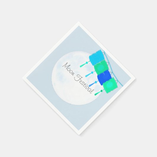 ムーンフェスティバル中国の秋フェスティバル スタンダードカクテルナプキン (角)