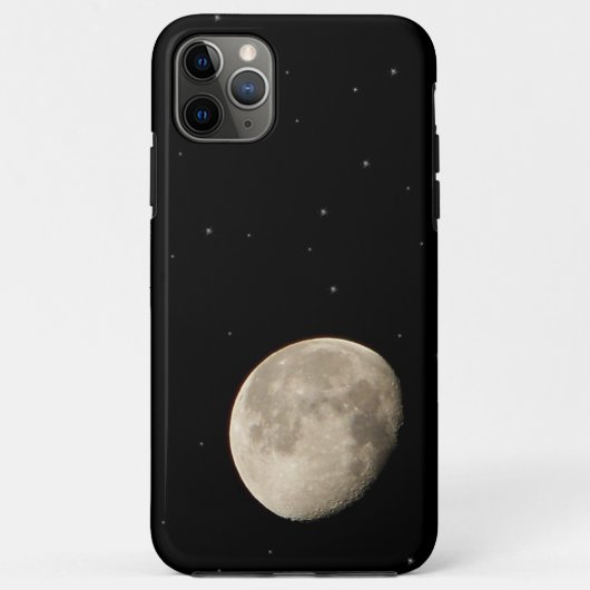 ムーンフォトスターリーブラックナイトスカイ宇宙 Case-Mate iPhoneケース (裏面)