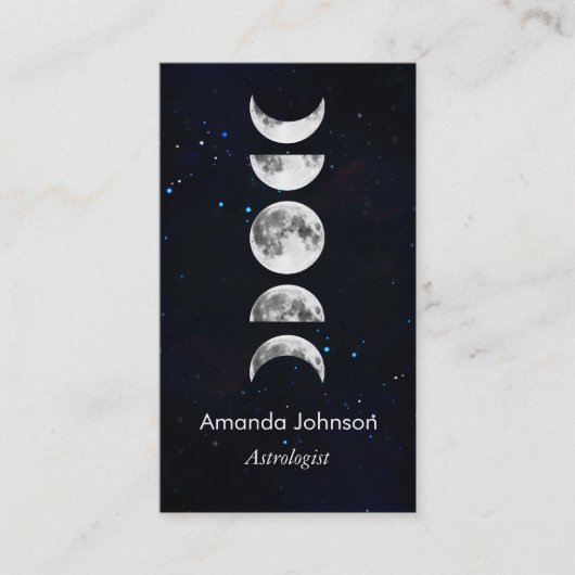 ムーンフミニマルェーズ星占いヨガホリスティック治療師 名刺 (正面)