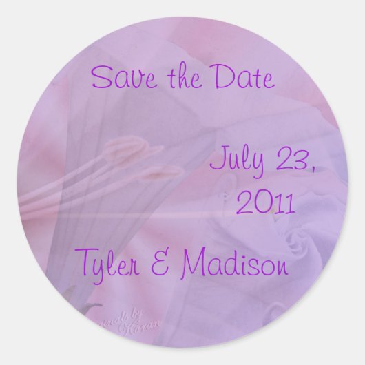 ムーンフラワーステッカスタマイズク- ラウンドシール (正面)