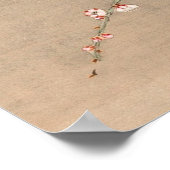 ムーンフラワーズピンクニュートラル絵を描ヴィンテージ ポスター (角)