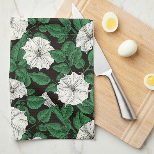 ムーンフラワーズ2 キッチンタオル (四つ折り)