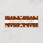 ムーンフラワーパターモダンン名刺 スキニー名刺 (正面)