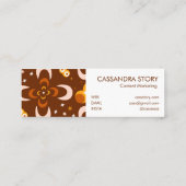 ムーンフラワーパターモダンン名刺 スキニー名刺 (裏面)