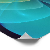 ムーンフラワー芸術的フラクタル抽象芸術 ポスター (角)