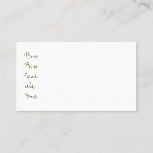 ムーンフラワー ホワイト 夜開き ブルーム フローラル サンクス 名刺 (裏面)