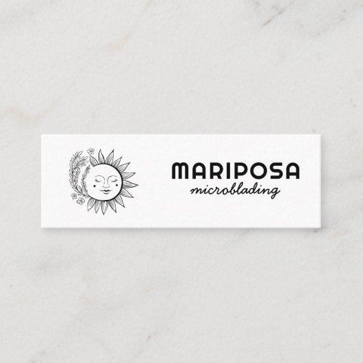 ムーンフローラエレガントエステティシャンサロンソーシャルアイコン スキニー名刺 (正面)