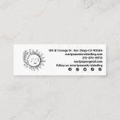 ムーンフローラエレガントエステティシャンサロンソーシャルアイコン スキニー名刺 (裏面)