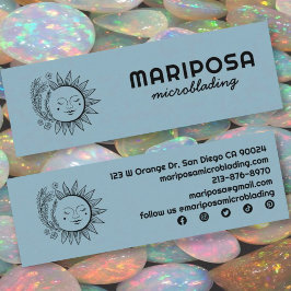 ムーンフローラエレガントエステティシャンサロンソーシャルアイコン スキニー名刺