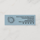 ムーンフローラエレガントエステティシャンサロンソーシャルアイコン スキニー名刺 (裏面)