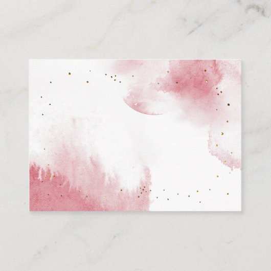 ムーンブックのリクエストに対するピンクの金ゴールド エンクロージャーカード (裏面)