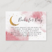 ムーンブックのリクエストに対するピンクの金ゴールド エンクロージャーカード (正面)