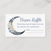 ムーンブルーのおむつラッフル赤ちゃんシャワーの上で エンクロージャーカード (正面)