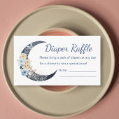 ムーンブルーのおむつラッフル赤ちゃんシャワーの上で エンクロージャーカード
