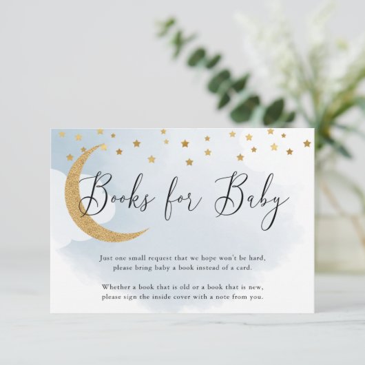 ムーンブルーの本のリクエスト、ベビー向け本 エンクロージャーカード (スタンド正面)