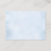 ムーンブルーの赤ちゃんシャワーのゲームに関する予測 エンクロージャーカード (裏面)