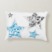 ムーンブルーエレファントガール名前をカスタムする枕 アクセントクッション (裏面)