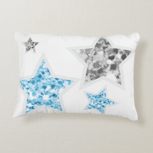 ムーンブルーエレファントガール名前をカスタムする枕 アクセントクッション (裏面)