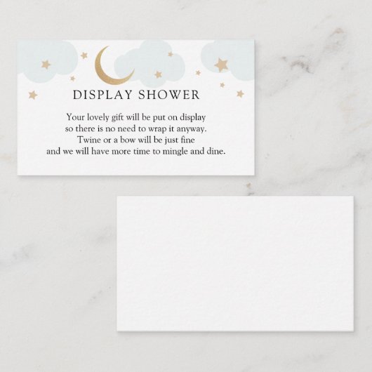 ムーンブルー表示シャワーエンクロージャカード上 エンクロージャーカード (正面/裏面)