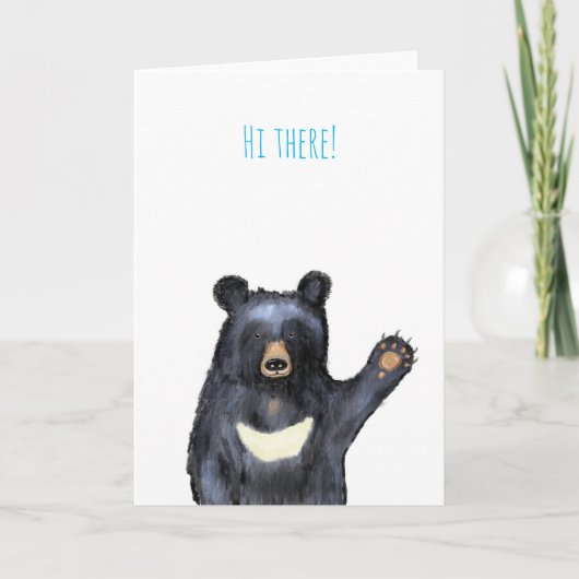 ムーンベアー「こんにちは」カード カード (正面)