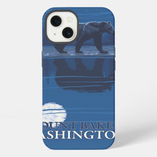 ムーンベイカー山の熊 ワシントン州 iPhoneケース (裏面)
