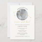 ムーンベイビーシャワー招待状に愛される 招待状 (正面)